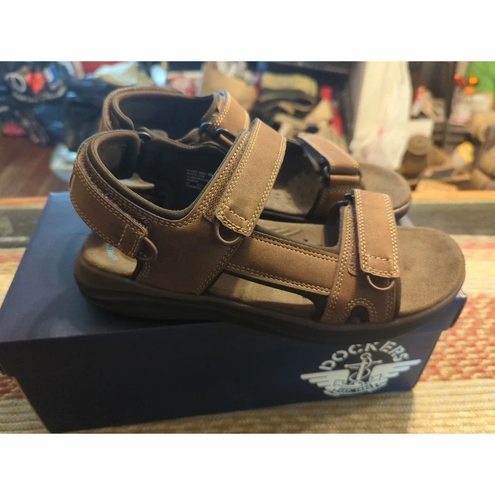 New Dockers Mens Bradburn Outdoor Sport‎ Sandal Shoe Dark Tan 8M